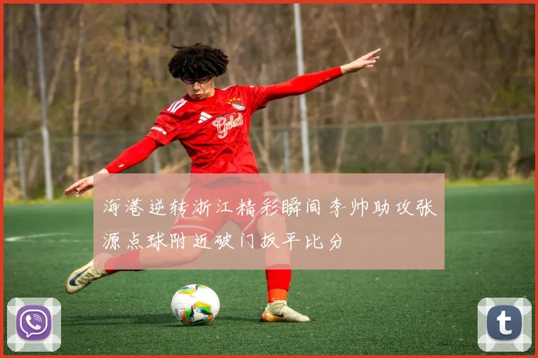 海港逆转浙江精彩瞬间李帅助攻张源点球附近破门扳平比分